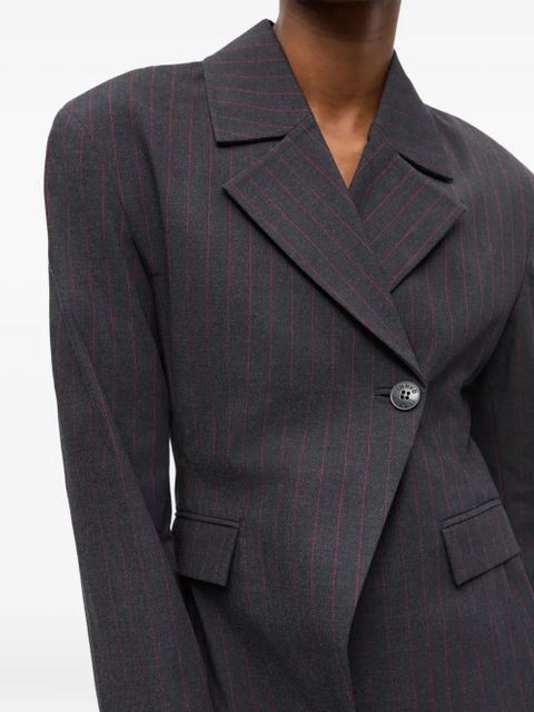 GANNI off-centre blazer - Black