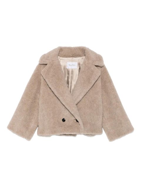 Max Mara wide lapel double-breasted short coat - Neutrals - zdjęcie produktu nr 1