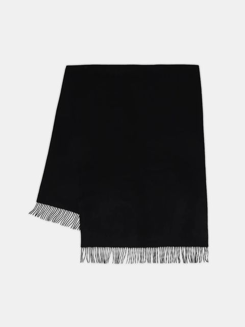 Answear.LAB szal wełniany damski kolor czarny gładki - zdjęcie produktu nr 1