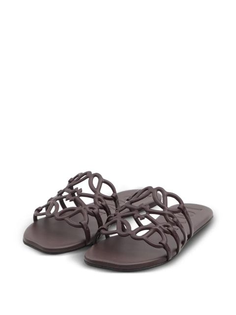 LOEWE leather slides - Red