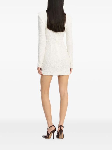 ROTATE BIRGER CHRISTENSEN long-sleeved mini dress - White - zdjęcie produktu nr 2