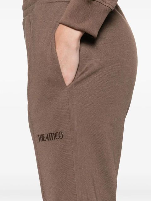 The Attico logo-appliqué sweatpants - Brown