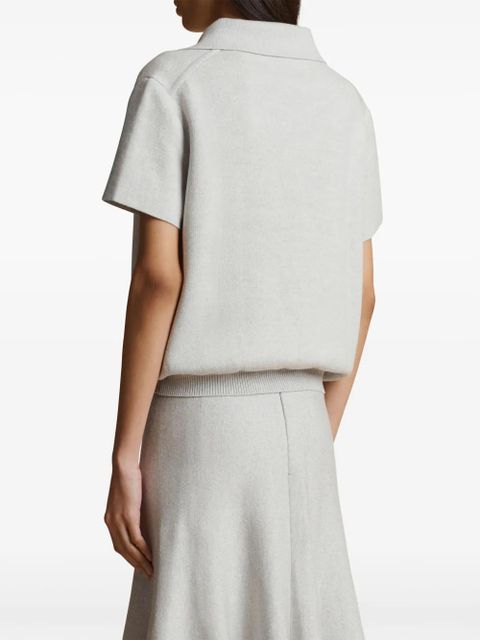 KHAITE The Gulliame knitted top - Grey