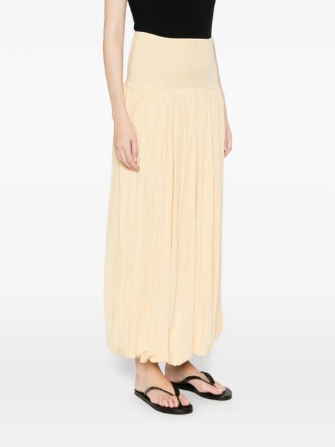 TOTEME gathered midi skirt - Neutrals