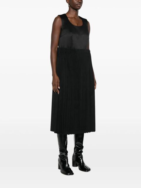 Comme Des Garçons pleated sleeveless dress - Black