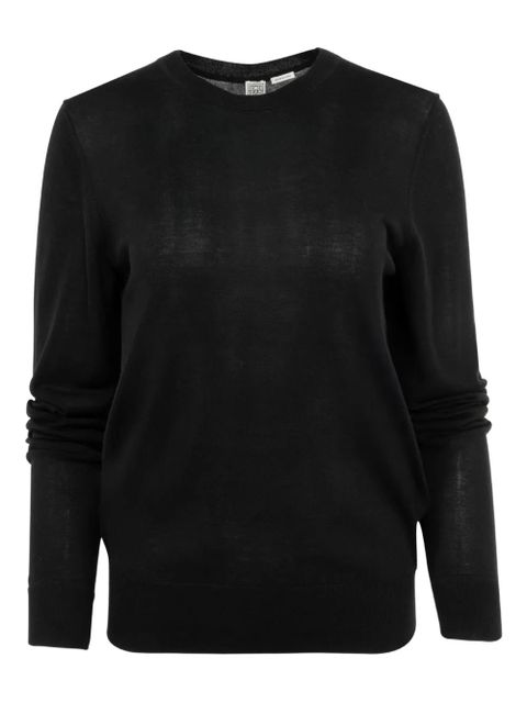 TOTEME crew-neck long-sleeve sweater - Black - zdjęcie produktu nr 1