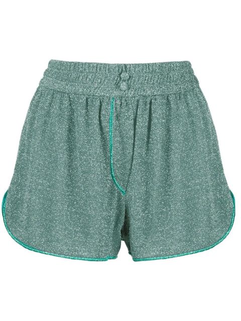 Oséree Lumiere lurex shorts - Green - zdjęcie produktu nr 1