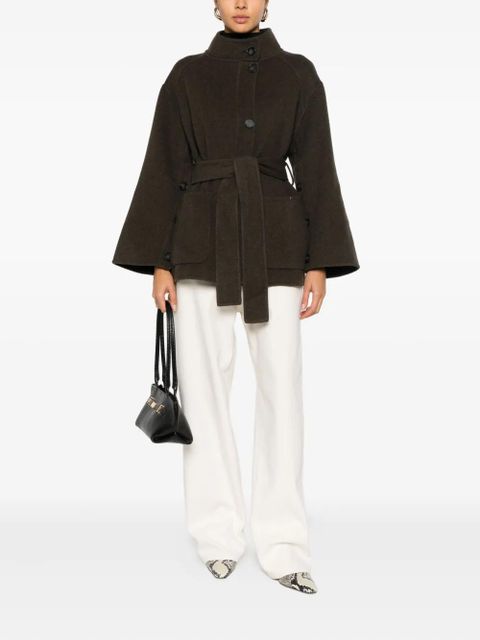 Ba&Sh belted buttoned jacket - Green