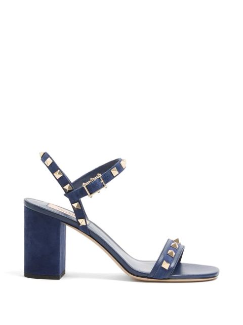 Valentino Garavani Rockstud kidskin sandals with strap 80mm - Blue - zdjęcie produktu nr 1