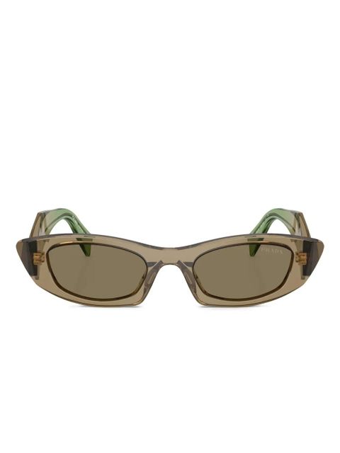 Prada Eyewear geometric-frame sunglasses - Green
