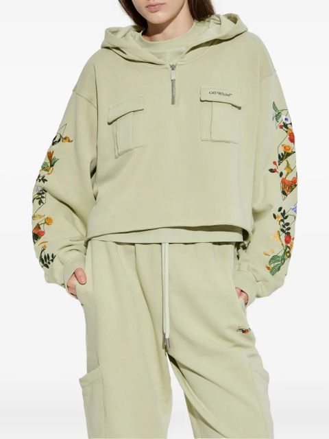 Off-White pocket floral hoodie - Green - zdjęcie produktu nr 2