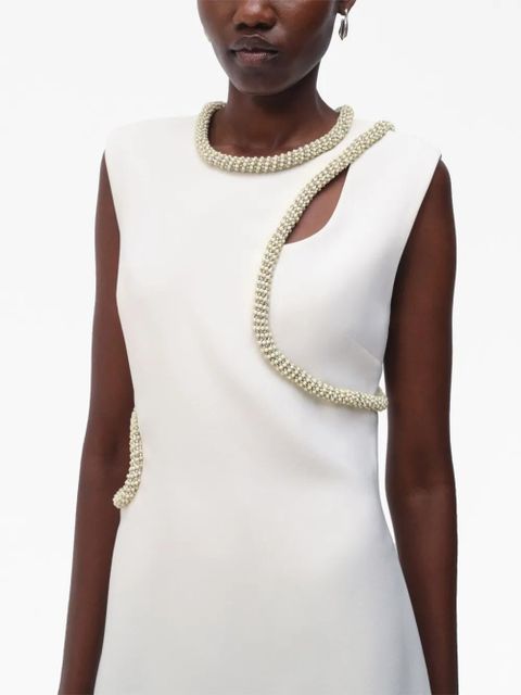 Simkhai Kat crystal-embellished sleeveless dress - White