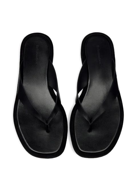 Reformation eden platform thong sandal - Black