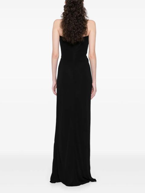 Christopher Esber arced palm strapless dress - Black