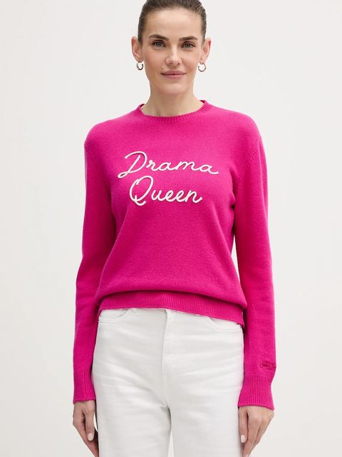 MC2 Saint Barth sweter wełniany damski kolor różowy QUE0010 - zdjęcie produktu nr 1