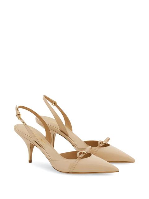 Ferragamo 70mm leather pumps - Neutrals - zdjęcie produktu nr 2