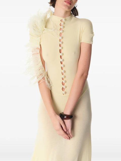 MANURÍ mock-neck maxi dress - Neutrals