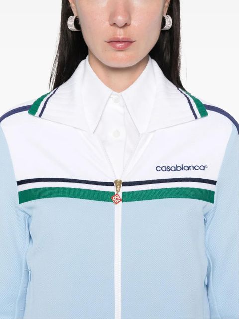 Casablanca piqué track jacket - Blue