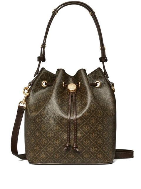 Tory Burch T Monogram bucket bag - Brown - zdjęcie produktu nr 1