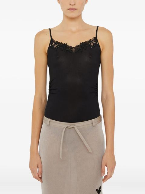 Christopher Esber Hibiscus-embroidered body - Black - zdjęcie produktu nr 2