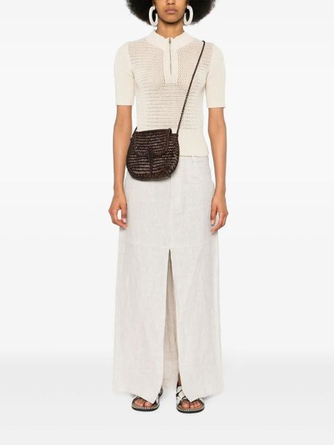 DRAGON DIFFUSION mini City leather shoulder bag - Brown - zdjęcie produktu nr 2