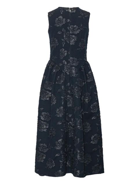 ROTATE BIRGER CHRISTENSEN Floral-jacquard midi dress - Blue - zdjęcie produktu nr 2