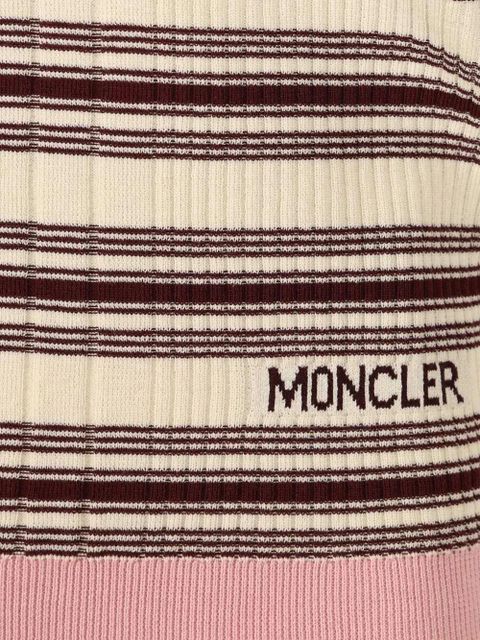 Moncler striped ribbed-knit sweater - Neutrals