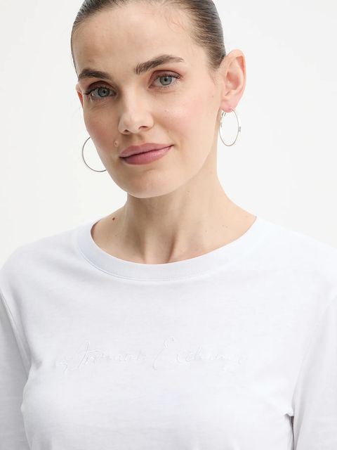 Armani Exchange longsleeve bawełniany kolor biały XW001456 AF10356