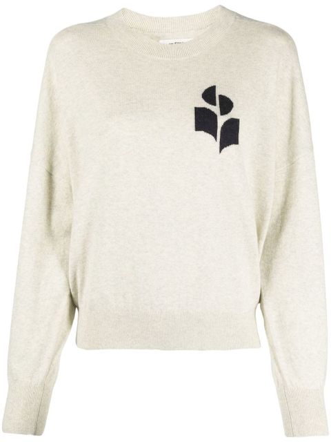 MARANT ÉTOILE Marisans logo-intarsia sweater - Grey - zdjęcie produktu nr 1