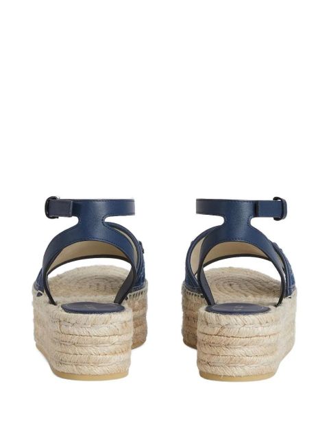 Gucci 45mm signature Horsebit detail denim sandals - Blue - zdjęcie produktu nr 2