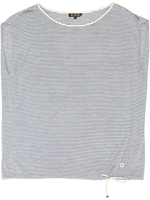 Loro Piana striped silk vest - White - zdjęcie produktu nr 1