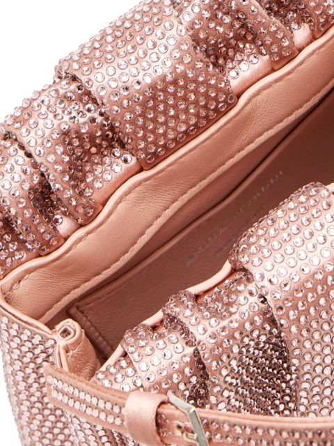 Amina Muaddi Vittoria crystal-embellishment ruffled mini bag - Pink - zdjęcie produktu nr 2