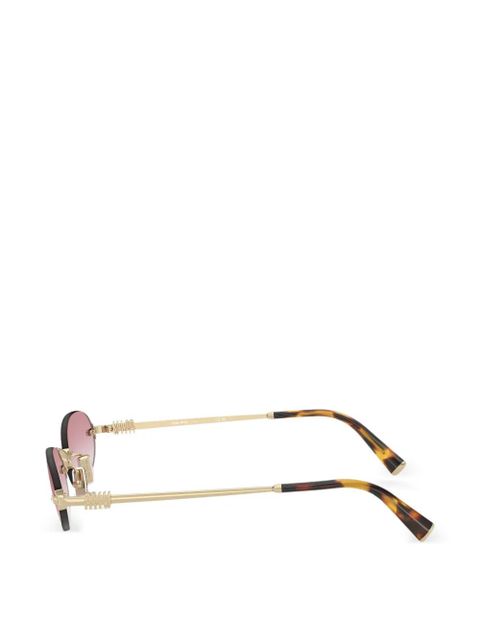 Miu Miu Eyewear oval-frame sunglasses - Gold