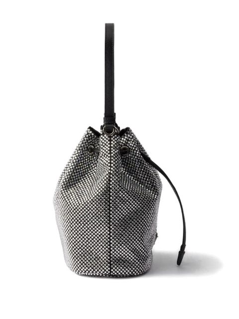 Prada crystal-embellished bucket bag - Black - zdjęcie produktu nr 2
