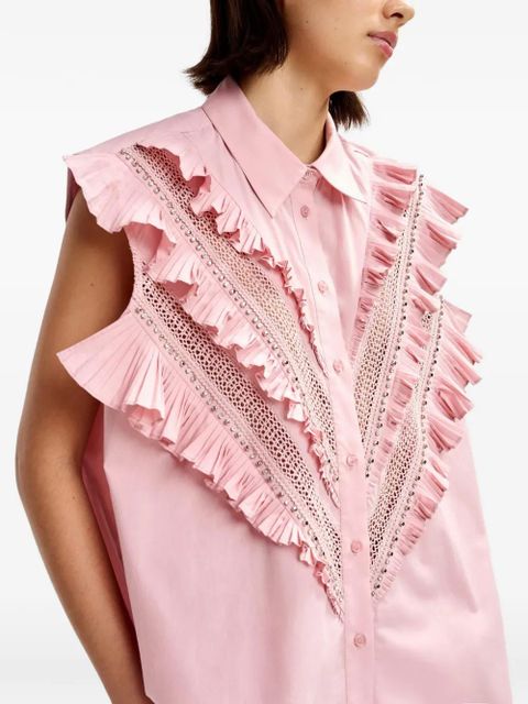 Essentiel Antwerp Jeandarlene ruffled shirt - Pink