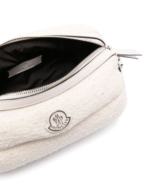Moncler Keoni bouclé cross body bag - White