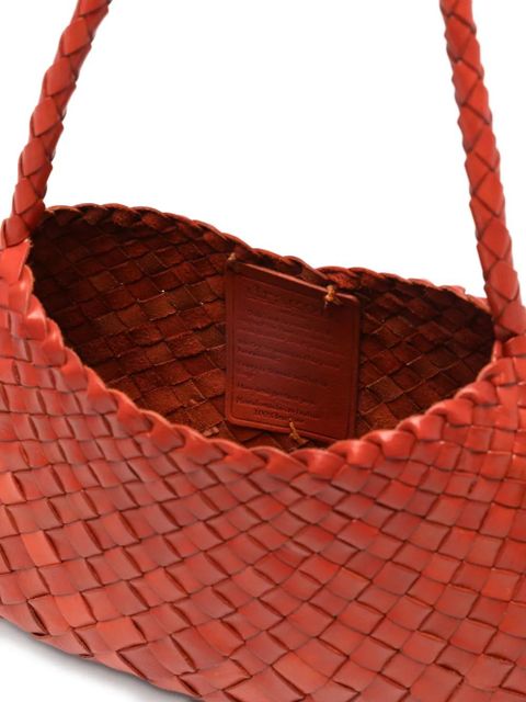 DRAGON DIFFUSION Rosanna woven braided tote bag - Orange