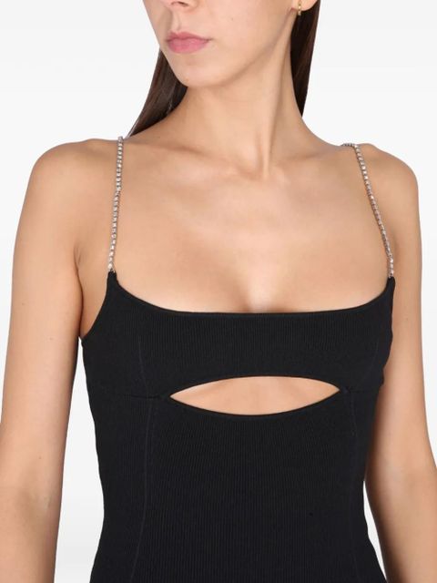 GCDS cut-out embellished mini dress - Black