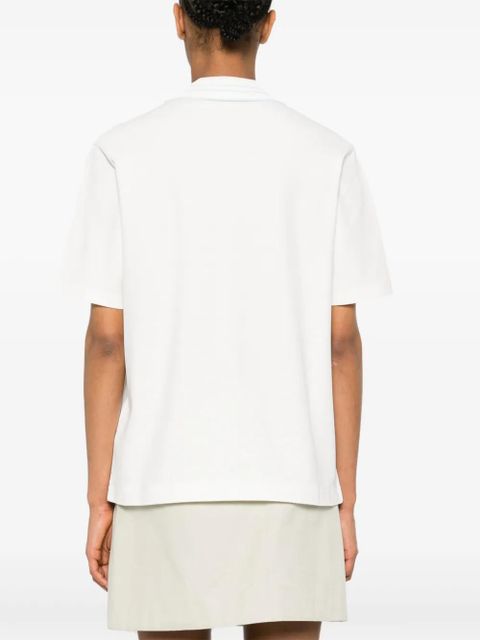 Moncler appliqué-logo cotton polo shirt - Neutrals
