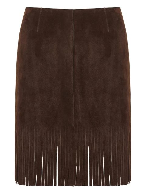 ETRO fringe suede skirt - Brown - zdjęcie produktu nr 1