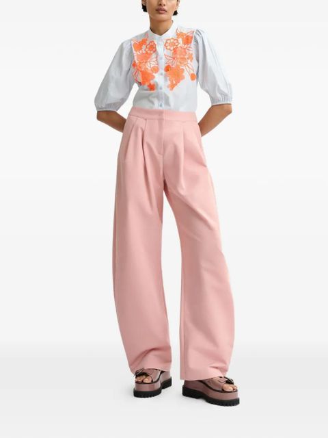 Essentiel Antwerp Jorja floral-embroidered shirt - Blue - zdjęcie produktu nr 2