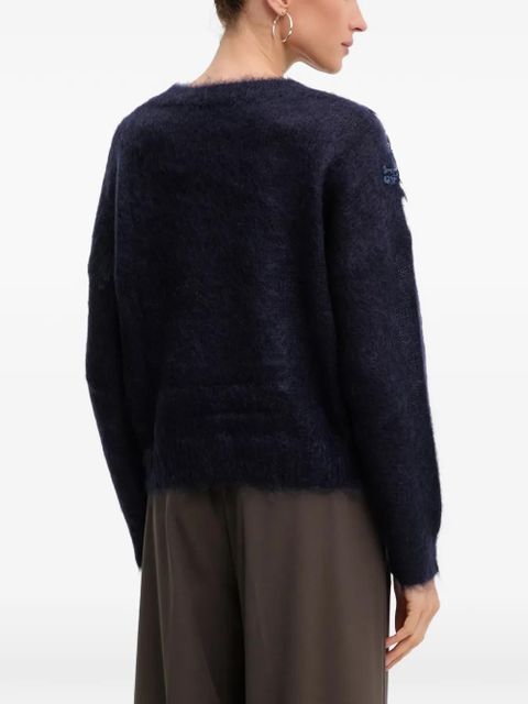 Blumarine sequin floral knitwear - Blue