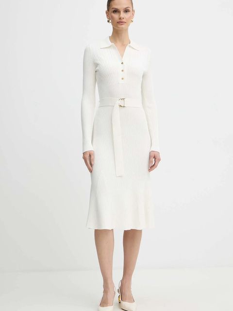 Marciano by Guess sukienka AGATHE kolor beżowy maxi rozkloszowana 5BGK07 5891Z - zdjęcie produktu nr 1