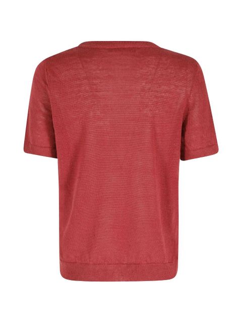 Weekend Max Mara short-sleeve linen top - Red - zdjęcie produktu nr 2