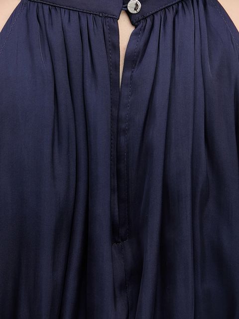 Morgan sukienka kolor granatowy maxi rozkloszowana RAMAGE