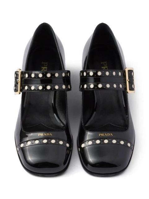 Prada 35mm leather Mary Jane pumps - Black