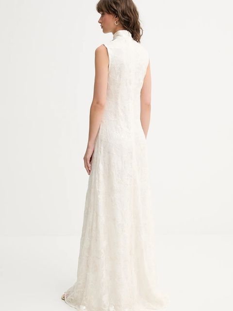 Rotate sukienka ślubna kolor beżowy maxi rozkloszowana 114196857 - zdjęcie produktu nr 2