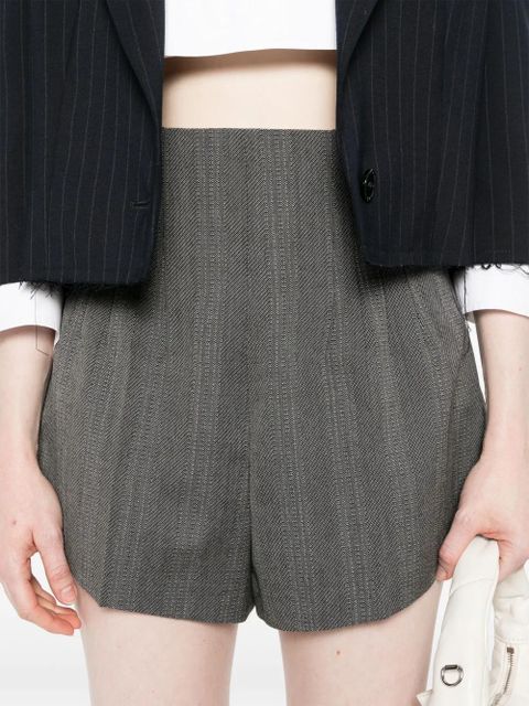 Prada wool pleated shorts - Grey