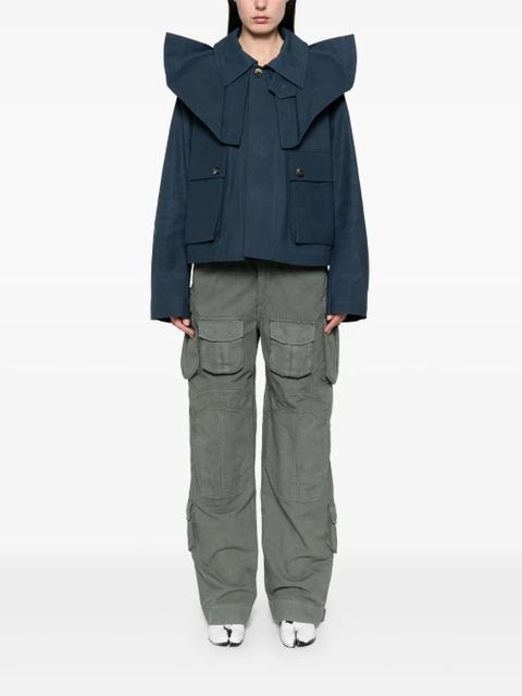 JW Anderson cropped trench jacket - Blue - zdjęcie produktu nr 2