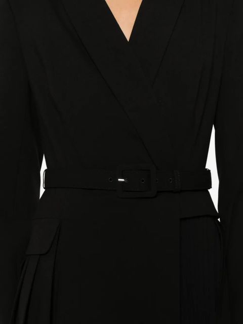 Simkhai Alexandra double-breasted pleated midi dress - Black